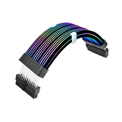 Das Tt Mod 24-Pin-ARGB Black verfügt über einen transparenten LED-Schlauch, der eine stilvolle Beleuchtung bietet.