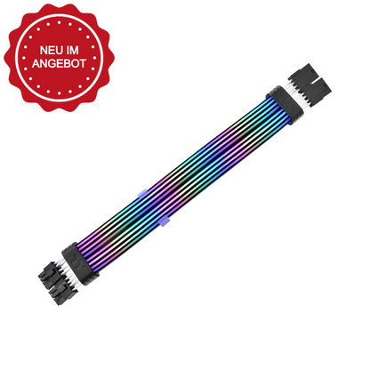 DaTt Mod ARGB Cable 8Pin 300mm Black verfügt über einen transparenten LED-Schlauch, der eine stilvolle Beleuchtung bietet.