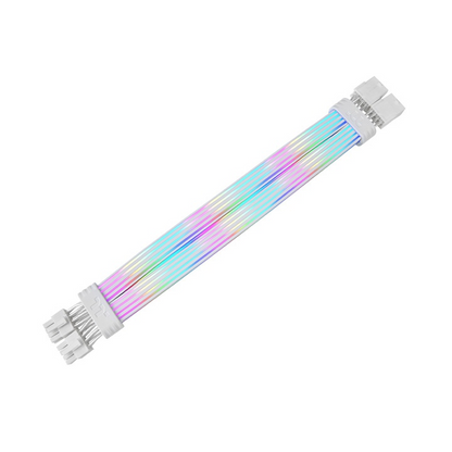 DaTt Mod ARGB Cable 8Pin 300mm Snow White verfügt über einen transparenten LED-Schlauch, der eine stilvolle Beleuchtung bietet.