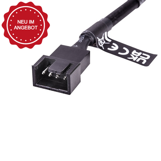 Der TTMOD PWM Fan 4-Pin Y-Cable verbindet auf elegante Weise zwei Lüfter mit nur einem PWM-Stecker für optimales Kabelmanagment.