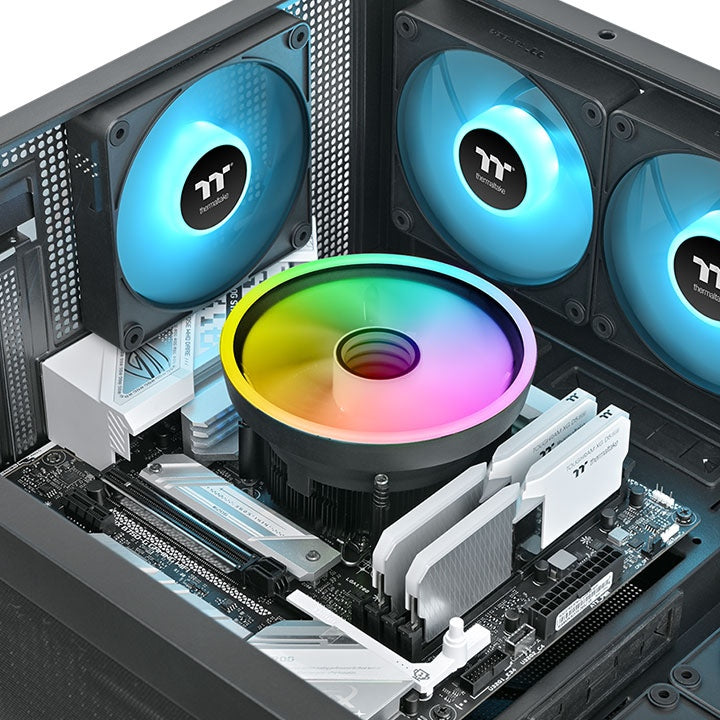 Der UX150_L ARGB ist ein günstiger CPU-Kühler mit leisem 130-mm-High-Airflow-Lüfter.