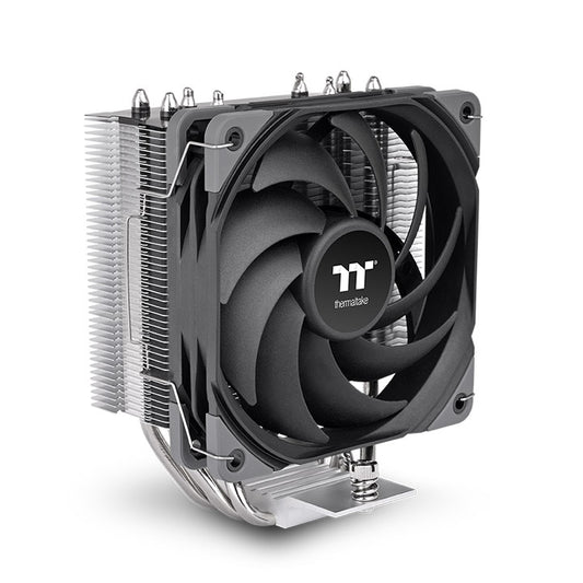 Der UX400 ist ein günstiger CPU-Kuehler in der Farbe Black mit leisem 120-mm-High-Airflow-Luefter.
