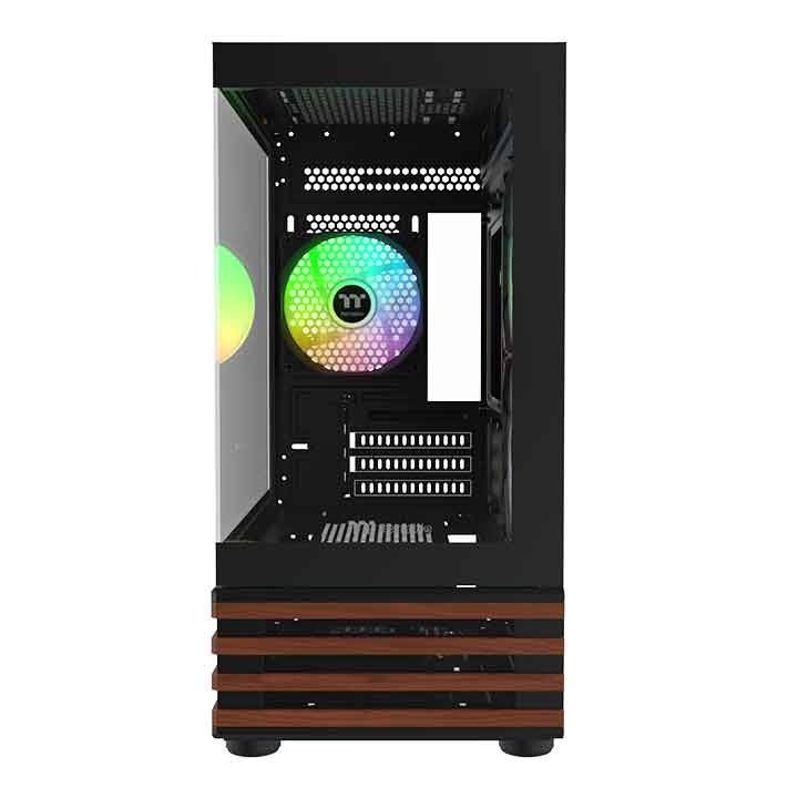 Das View 170 WS ARGB ist M-ATX PC-Gehäuse in der Farbe Black. Es überzeugt durch seine drei 120-mm ARGB-Lite Lüfter und eine wunderschöne Holzoptik.