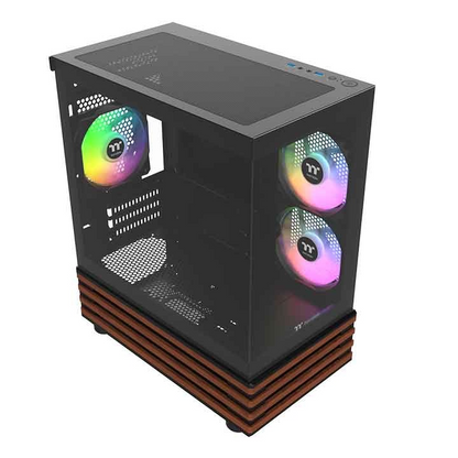 Das View 170 WS ARGB ist M-ATX PC-Gehäuse in der Farbe Black. Es überzeugt durch seine drei 120-mm ARGB-Lite Lüfter und eine wunderschöne Holzoptik.