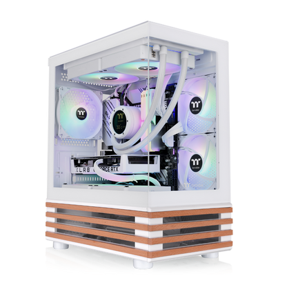 Das View 170 WS ARGB ist M-ATX PC-Gehäuse in der Farbe Snow White. Es überzeugt durch seine drei 120-mm ARGB-Lite Lüfter und eine wunderschöne Holzoptik.