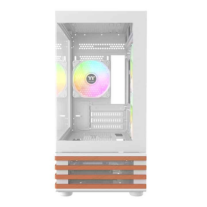 Das View 170 WS ARGB ist M-ATX PC-Gehäuse in der Farbe Snow White. Es überzeugt durch seine drei 120-mm ARGB-Lite Lüfter und eine wunderschöne Holzoptik.