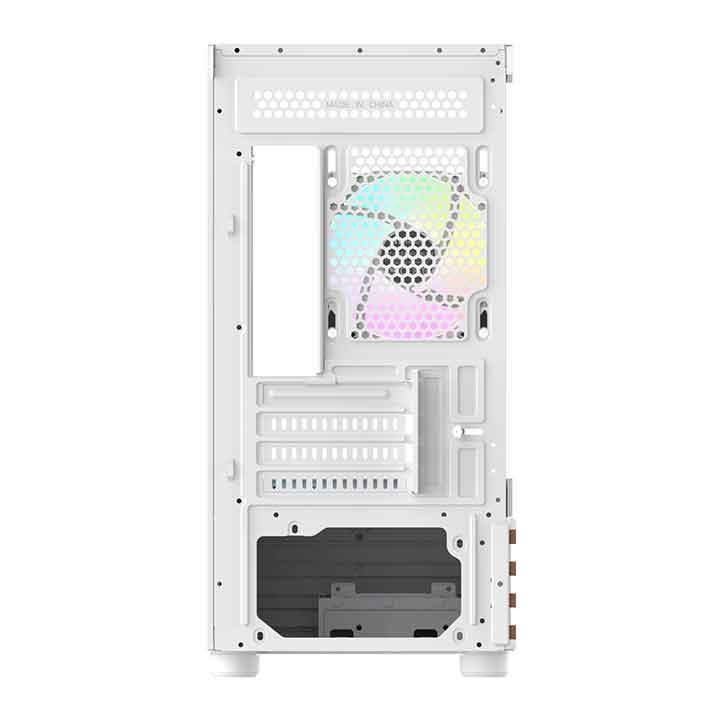 Das View 170 WS ARGB ist M-ATX PC-Gehäuse in der Farbe Snow White. Es überzeugt durch seine drei 120-mm ARGB-Lite Lüfter und eine wunderschöne Holzoptik.