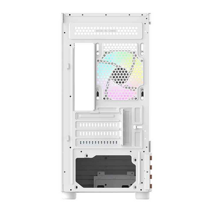 Das View 170 WS ARGB ist M-ATX PC-Gehäuse in der Farbe Snow White. Es überzeugt durch seine drei 120-mm ARGB-Lite Lüfter und eine wunderschöne Holzoptik.