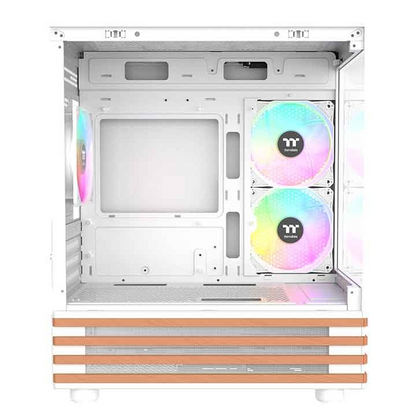 Das View 170 WS ARGB ist M-ATX PC-Gehäuse in der Farbe Snow White. Es überzeugt durch seine drei 120-mm ARGB-Lite Lüfter und eine wunderschöne Holzoptik.