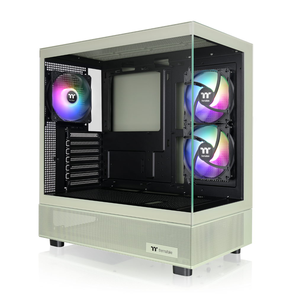 Das View 270 Plus TG ARGB ist ein PC Gehaeuse (Midi Tower) in der Farbe Match Green.