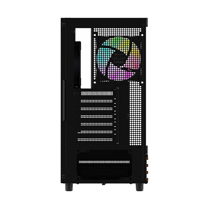 Das View 270 Plus VS ARGB ist ein Midi-PC Gehäuse in der Farbe Black mit stilvollem Holz 