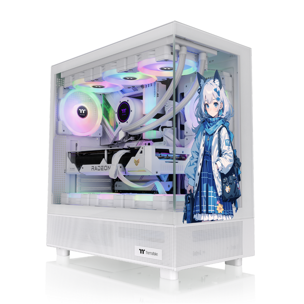 Das View 270 SP TT-Waifu-Edition in der Farbe Snow White ist ein E-ATX Midi PC-Gehäuse.