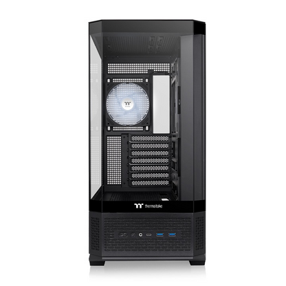 View 370 TG ARGB Black Midi Tower Chassis – ATX-Gehäuse Frontansicht
