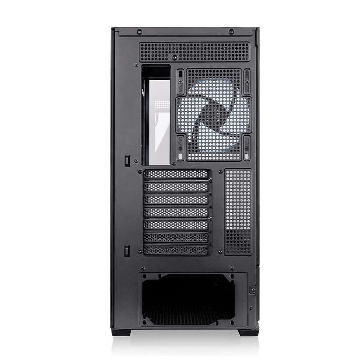 View 370 TG ARGB Black Midi Tower Chassis – ATX-Gehäuse Rückseitenansicht