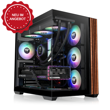 Das View 380 WS ARGB ist ATX PC-Gehäuse in der Farbe Black. Es überzeugt durch seine  vier 120-mm ARGB-Lite Lüfter und eine wunderschöne Holzoptik.