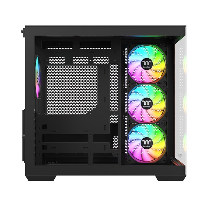 Das View 380 WS ARGB ist ATX PC-Gehäuse in der Farbe Black. Es überzeugt durch seine  vier 120-mm ARGB-Lite Lüfter und eine wunderschöne Holzoptik.