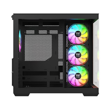 Das View 380 WS ARGB ist ATX PC-Gehäuse in der Farbe Black. Es überzeugt durch seine  vier 120-mm ARGB-Lite Lüfter und eine wunderschöne Holzoptik.