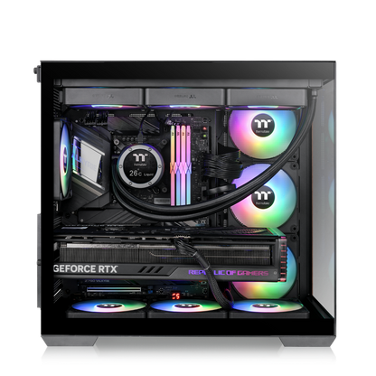 Das View 380 WS ARGB ist ATX PC-Gehäuse in der Farbe Black. Es überzeugt durch seine  vier 120-mm ARGB-Lite Lüfter und eine wunderschöne Holzoptik.