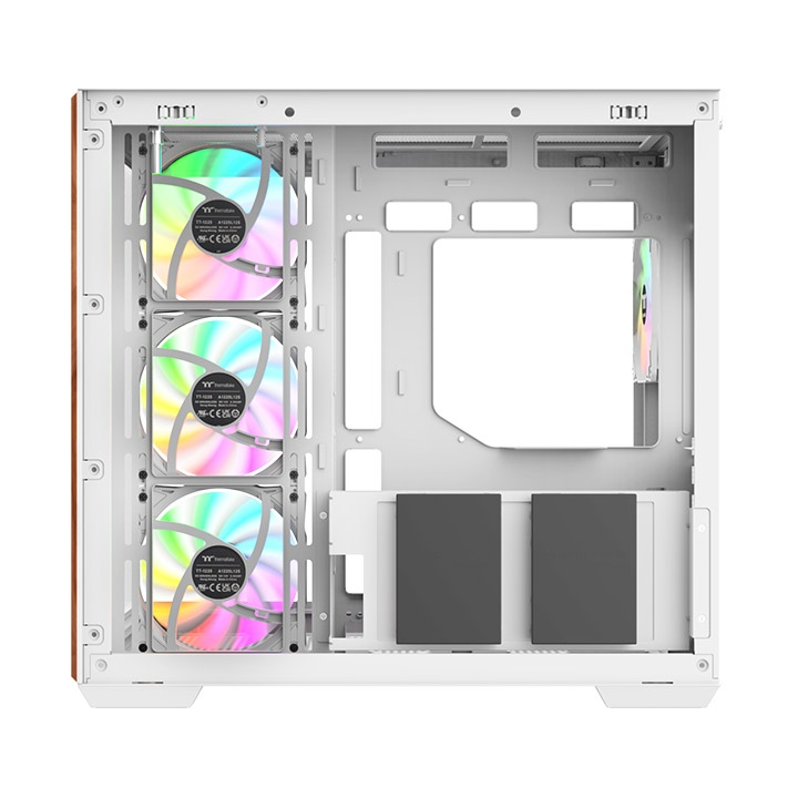 Das View 380 WS ARGB ist ATX PC-Gehäuse in der Farbe Snow White. Es überzeugt durch seine vier 120-mm ARGB-Lite Lüfter und eine wunderschöne Holzoptik