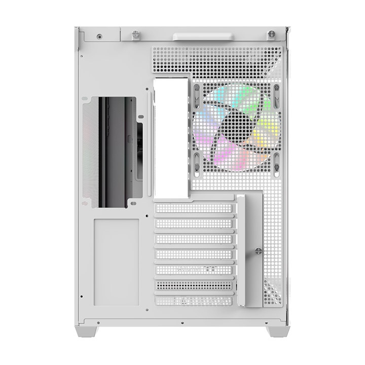 Das View 380 WS ARGB ist ATX PC-Gehäuse in der Farbe Snow White. Es überzeugt durch seine vier 120-mm ARGB-Lite Lüfter und eine wunderschöne Holzoptik