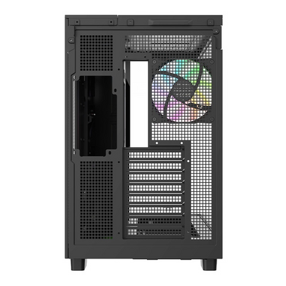 Das View 380 XL WS ARGB ist ATX PC-Gehäuse in der Farbe Black. Es überzeugt durch seine  vier 120-mm ARGB-Lite Lüfter, wunderschöne Holzoptik und Grafikkartenhalter.