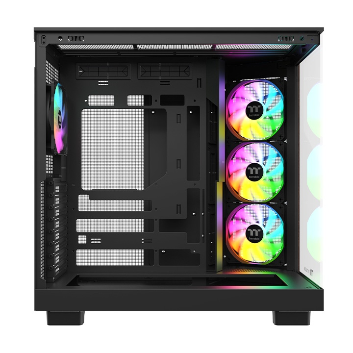 Das View 380 XL WS ARGB ist ATX PC-Gehäuse in der Farbe Black. Es überzeugt durch seine  vier 120-mm ARGB-Lite Lüfter, wunderschöne Holzoptik und Grafikkartenhalter.