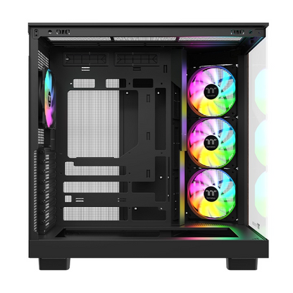 Das View 380 XL WS ARGB ist ATX PC-Gehäuse in der Farbe Black. Es überzeugt durch seine  vier 120-mm ARGB-Lite Lüfter, wunderschöne Holzoptik und Grafikkartenhalter.