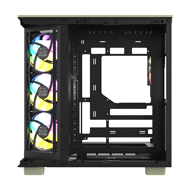 Das View 380 XL WS ARGB ist ATX PC-Gehäuse in der Farbe Matcha Green. Es überzeugt durch seine  vier 120-mm ARGB-Lite Lüfter, wunderschöne Holzoptik und Grafikkartenhalter.