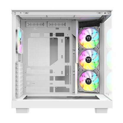 Das View 380 XL WS ARGB ist ATX PC-Gehäuse in der Farbe Snow White. Es überzeugt durch seine  vier 120-mm ARGB-Lite Lüfter, wunderschöne Holzoptik und Grafikkartenhalter.