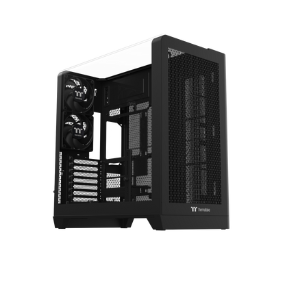 Das View 390 Air ist ein Midi ATX PC-Gehaeuse mit gebogenen TG-Panel, Hidden_Connector und hervorrangender Luftkühlung durch CT120 Fans und Mesh-Frontpanel.