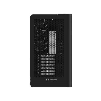 Das View 390 Air ist ein Midi ATX PC-Gehaeuse mit gebogenen TG-Panel, Hidden_Connector und hervorrangender Luftkühlung durch CT120 Fans und Mesh-Frontpanel.