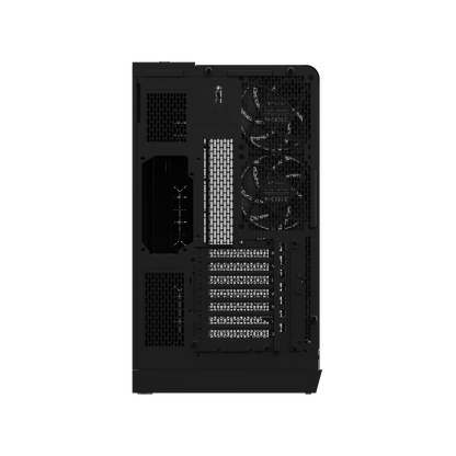 Das View 390 Air ist ein Midi ATX PC-Gehaeuse mit gebogenen TG-Panel, Hidden_Connector und hervorrangender Luftkühlung durch CT120 Fans und Mesh-Frontpanel.