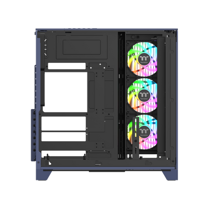 Das View 390 Air ist ein Midi ATX PC-Gehaeuse mit gebogenen TG-Panel, Hidden_Connector und hervorrangender Luftkühlung durch CT120 Fans und Mesh-Frontpanel in der Farbe Future Dusk (Violett).