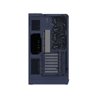 Das View 390 Air ist ein Midi ATX PC-Gehaeuse mit gebogenen TG-Panel, Hidden Connector und hervorrangender Luftkühlung durch zwei CT120 Fans und Mesh-Frontpanel in der Farbe Future Dusk (Violett).