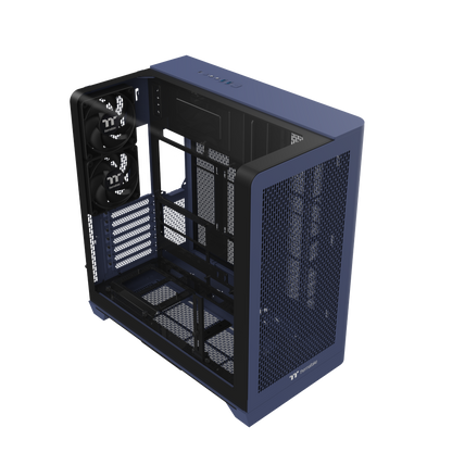 Das View 390 Air ist ein Midi ATX PC-Gehaeuse mit gebogenen TG-Panel, Hidden Connector und hervorrangender Luftkühlung durch zwei CT120 Fans und Mesh-Frontpanel in der Farbe Future Dusk (Violett).