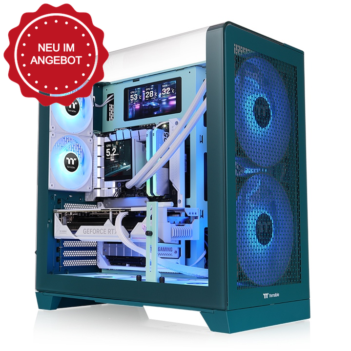 Das View 390 Air ist ein Midi ATX PC-Gehaeuse mit gebogenen TG-Panel, Hidden_Connector und hervorrangender Luftkühlung durch CT120 Fans und Mesh-Frontpanel.