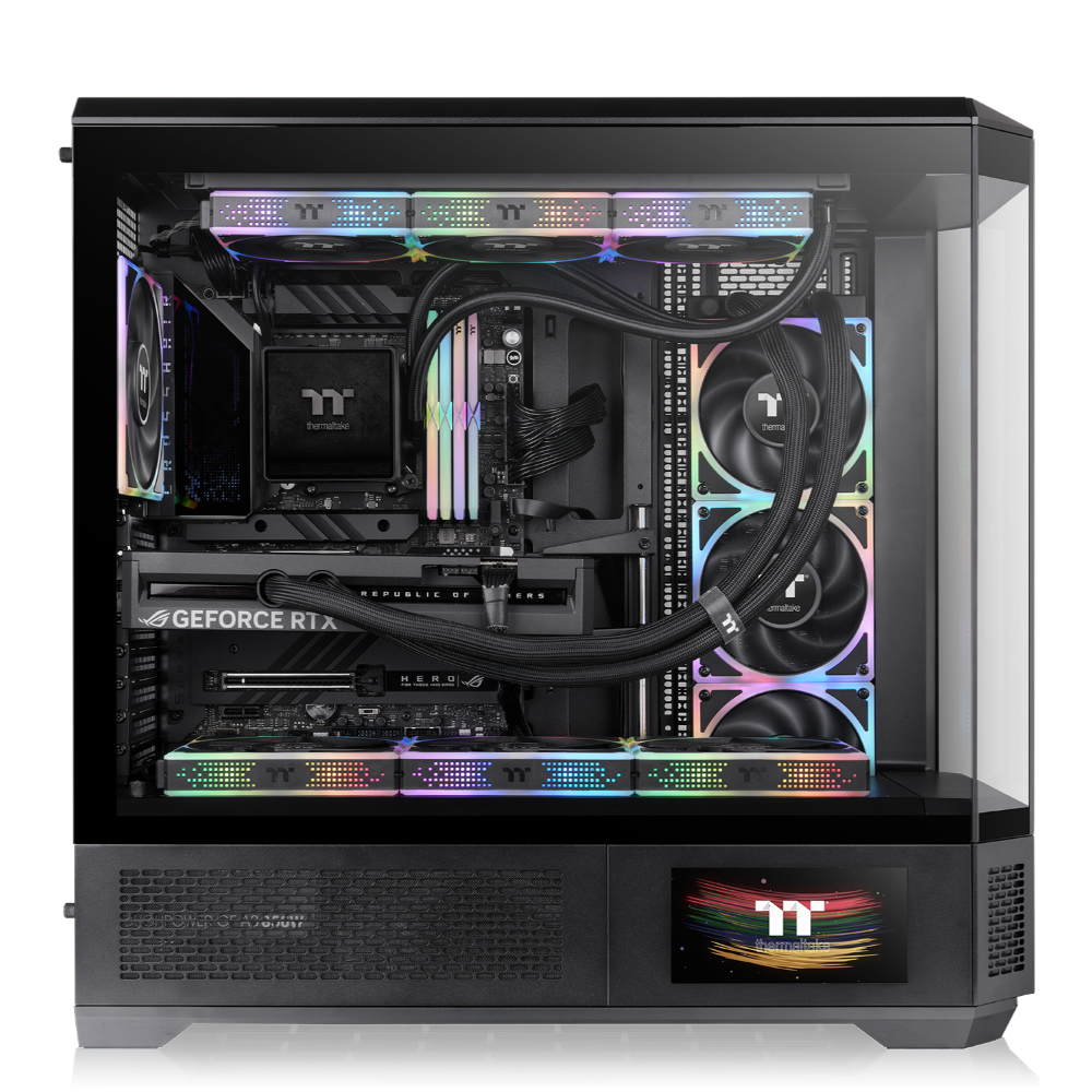 Das View 600 TG ist ein E-ATX PC Gehaeuse in der Farbe Black.