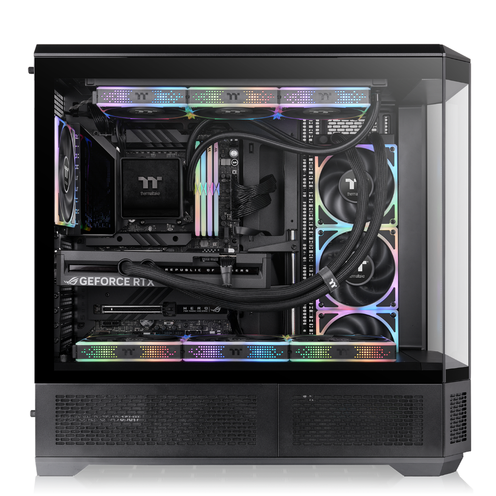 Das View 600 TG ist ein E-ATX PC Gehaeuse in der Farbe Black.