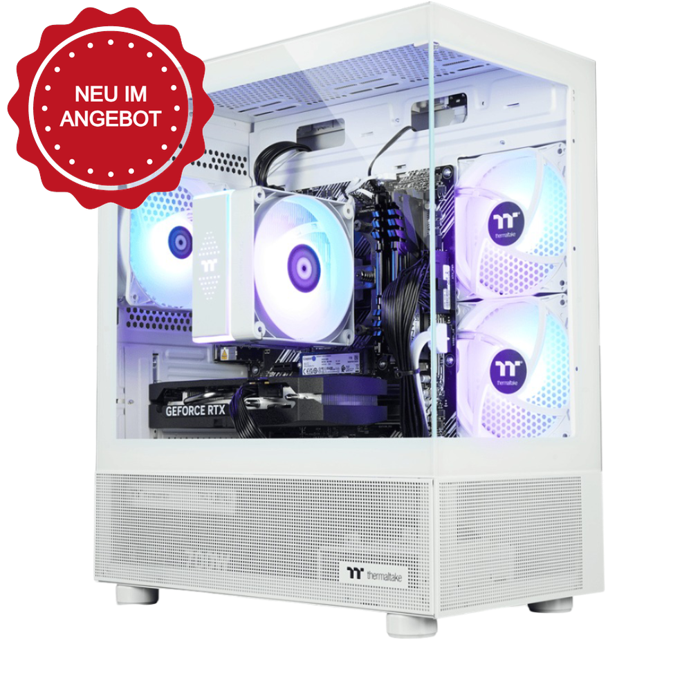 Der White Fairy ist ein LCGS Gaming PC mit NVIDIA RTX 5060 und AMD Ryzen 7 5700X.