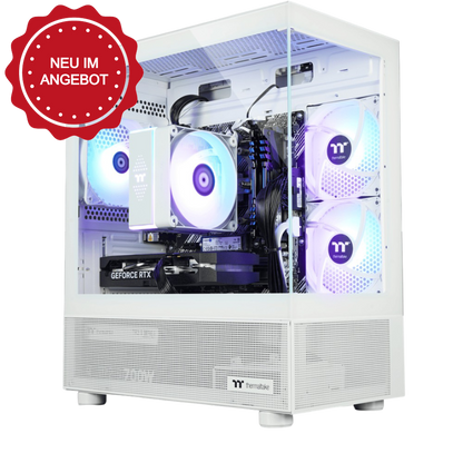 Der White Fairy ist ein LCGS Gaming PC mit NVIDIA RTX 5060 und AMD Ryzen 7 5700X.