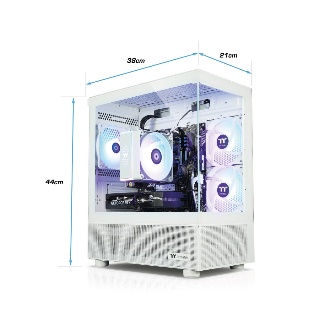 Der White Fairy ist ein LCGS Gaming PC mit  NVIDIA RTX 5060 und AMD Ryzen 7 5700X.
