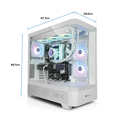 Der White Unicorn ist ein LCGS Gaming PC mit NVIDIA RTX 5070 Ti und  Intel Core i7 14700KF.