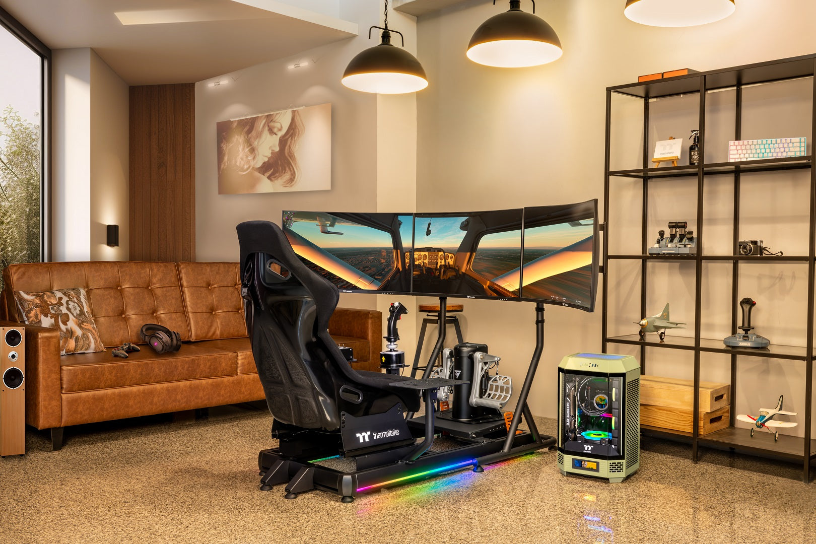 GF500 Flight Simulator Cockpit - Thermaltake LCGS