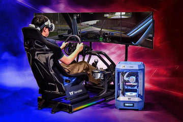 GR500 Racing Simulator Cockpit - Thermaltake Tower 600 Hydrangea