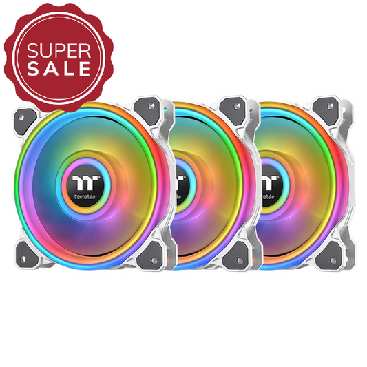 Riing Quad 12 RGB Snow White Gehäuselüfter (3-Fan Pack)