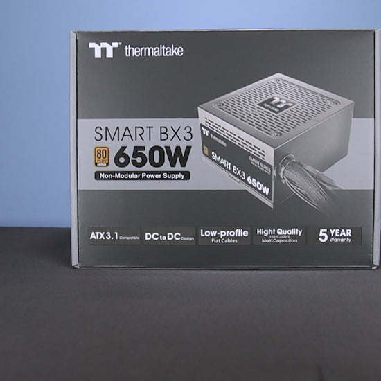 Das Smart BX3 Black 650 Watt ist ein ATX 3.1 PC Netzteil mit 80 Plus Standard und DC-to-DC Design