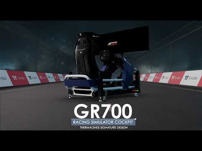 Thermaltake GR700 Racing Simulator Cockpit mit stabilem Aluminium- und Stahlrahmen für GT- und Formel-Sim-Racing-Setups