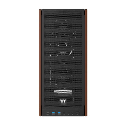 Das S370 WS E-ATX Midi PC-Gehäuse in der Farbe Schwarz überzeugt durch seine Kühlleistung (vorinstallierten CT120-PWM-Lüfter) und edeles Design mit Holzakzenten. 