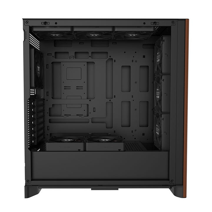 Das S370 WS E-ATX Midi PC-Gehäuse in der Farbe Schwarz überzeugt durch seine Kühlleistung (vorinstallierten CT120-PWM-Lüfter) und edeles Design mit Holzakzenten. 