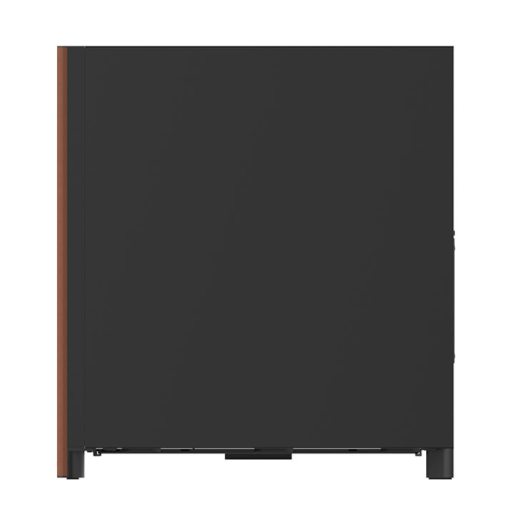 Das S370 WS E-ATX Midi PC-Gehäuse in der Farbe Schwarz überzeugt durch seine Kühlleistung (vorinstallierten CT120-PWM-Lüfter) und edeles Design mit Holzakzenten. 